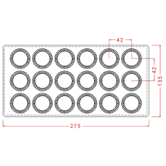 Jumbo   Cup   Praline   Chocolate   Mould   No:   14
