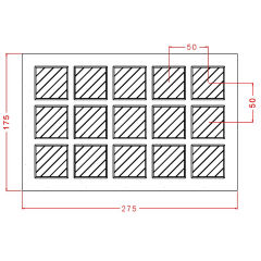 Çizgili Kare Pralin Çikolata Kalıbı No: 992