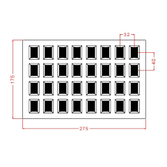 Rectangular   Praline   With   Fine   Lines   Chocolate   Mould   No:   991