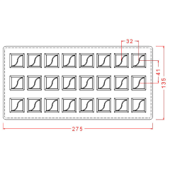Square  Praline Chocolate Mould No: 10