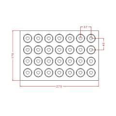 Kalpli Yuvarlak Pralin Çikolata Kalıbı No:989