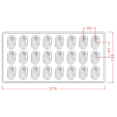 Oval Praline Chocolate Mould No: 3
