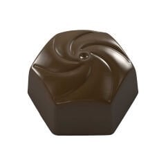 Hexagon   Swirl   Praline   Chocolate   Mould   No:   1