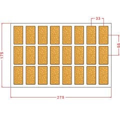 Taş Desenli Dikdörtgen Madlen Çikolata Kalıbı No: 997