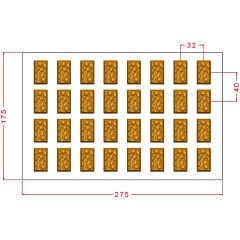 Bubbly Rectangular Praline Chocolate Mould No: 1002