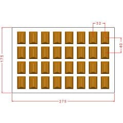 Rectangular Praline Chocolate Mould No: 1003