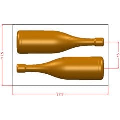 Bottle Chocolate Mould No: 1095