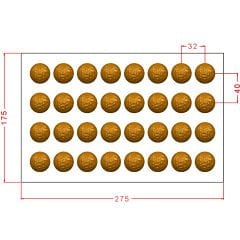 Round Praline Chocolate Mould No: 1007