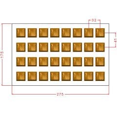 Square Praline Chocolate Mould No: 1009