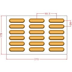 Mini Finger Bar Chocolate Mould No: 1011