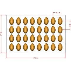 Almond Praline Chocolate Mould No: 1015