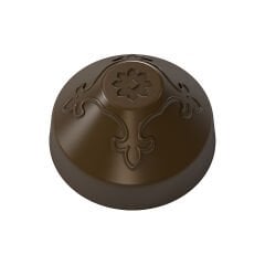 Round Praline With Design Chocolate Mould No: 1017