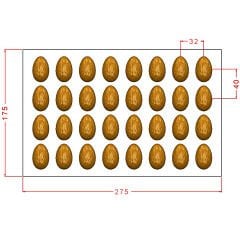 Walnut Praline Chocolate Mould No: 1020