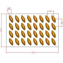 Marquise Praline Chocolate Mould No: 1023
