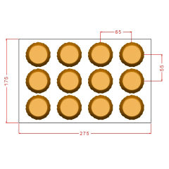 Fluted   Choco Cup   Chocolate   Mould   No:   988