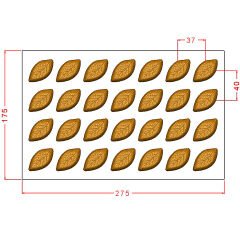 Leaf Praline Chocolate Mould No: 1028