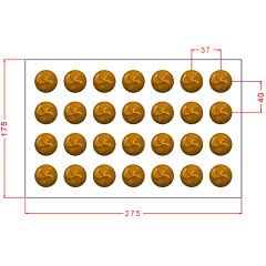 Round Praline Chocolate Mould No: 1029