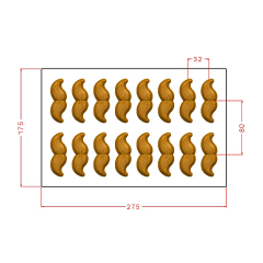 Bıyık Çikolata Kalıbı No: 981