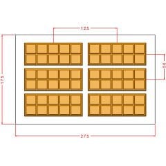 10 Tepeli Düz Tablet Çikolata Kalıbı No: 1032