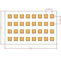 Square Praline Chocolate Mould No: 1033