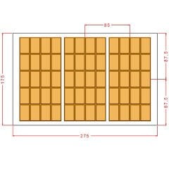 20 Tepeli Düz Tablet Çikolata Kalıbı No: 1035
