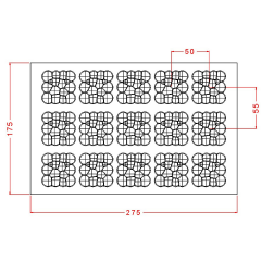 Bubbly   Square   Chocolate   Mould   No:   973