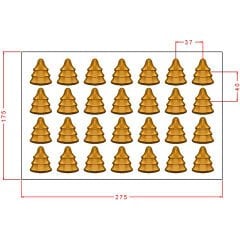 Pine Praline Chocolate Mould No: 1039