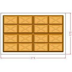 16 Tepeli Tablet Çikolata Kalıbı No: 1041