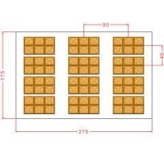 6 Tepeli Tablet Çikolata Kalıbı No: 1042