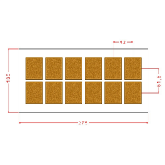 Kum Desenli Dikdörtgen Çikolata Kalıbı No: 967