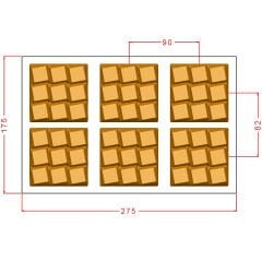 9-Piece Square Break- Up Tablet Chocolate Mould No: 1045