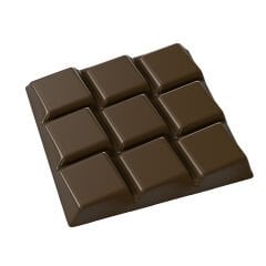 9-Piece Square Break- Up Tablet Chocolate Mould No: 1045