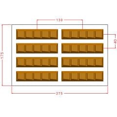 5 Tepeli Bar Çikolata Kalıbı No: 1046