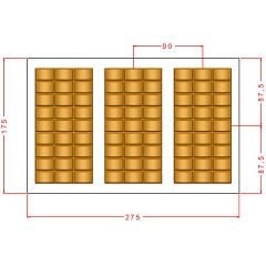 27 Tepeli Tablet Çikolata Kalıbı No: 1047