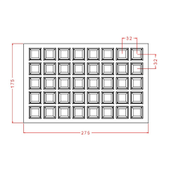 Kare Spesiyal Çikolata Kalıbı No: 962