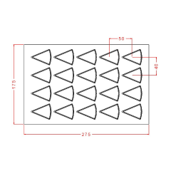 Triangle Slice Praline Chocolate Mould No: 960