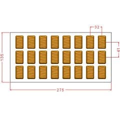 Rectangular Praline Chocolate Mould No: 1051