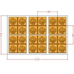 Tablet With Flowers Chocolate Mould No: 1054