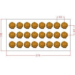 Flower Praline Chocolate Mould No: 1055