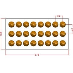 Round Praline Chocolate Mould No: 1056