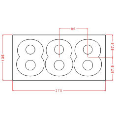 Large   Number   Eight   Chocolate   Mould   No:   950