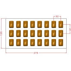 Rectangular Praline Chocolate Mould No: 1057