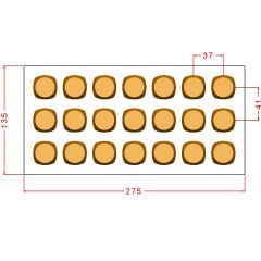 Square Praline  Chocolate Mould No: 1069