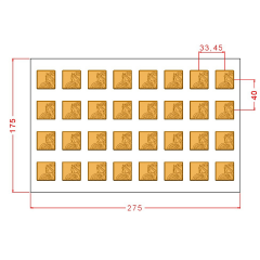 Kako Desenli Kare Spesiyal Çikolata Kalıbı No: 933