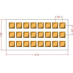 Square Praline Chocolate Mould No: 1071