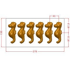 Seahorse Chocolate Mould No: 1075