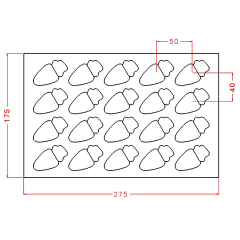 Carrot Chocolate Mould No: 927