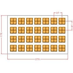 4 Tepeli Mini Tablet Çikolata Kalıbı No: 1081