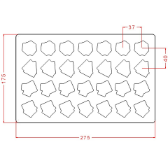 Geometrik Karışık Spesiyal Çikolata Kalıbı No: 917