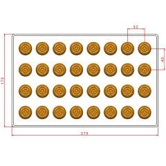 Round Ripple Praline Chocolate Mould No: 1089